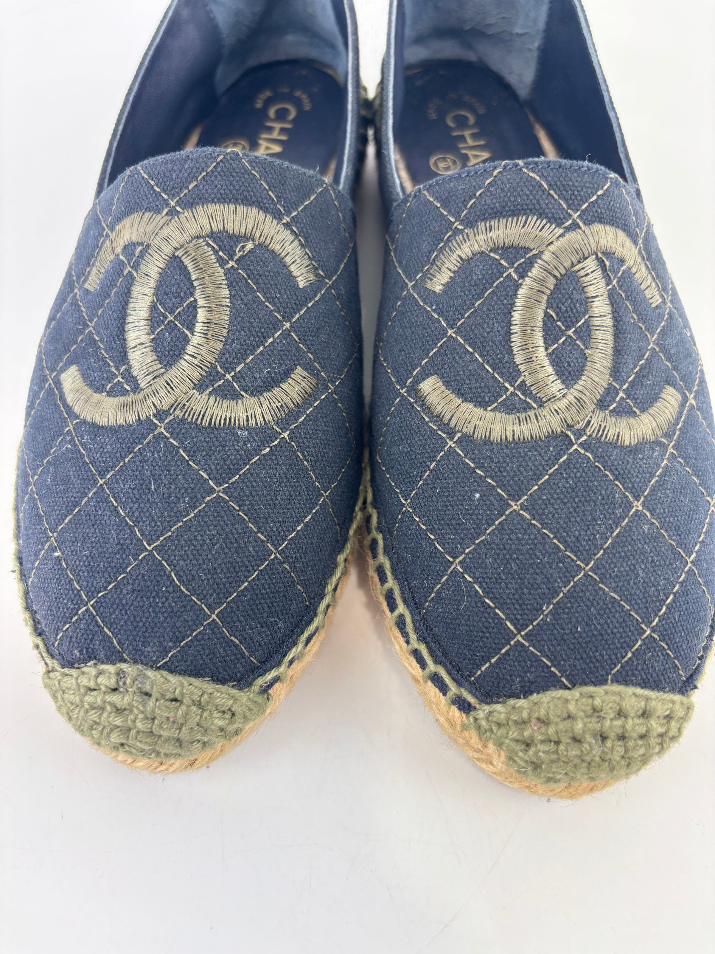 Fabric Biarritz CC Espadrilles Blue / Green Size 38
