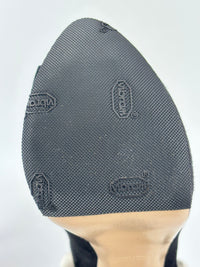 Black Suede Peep Toe Platform Pumps Size 37