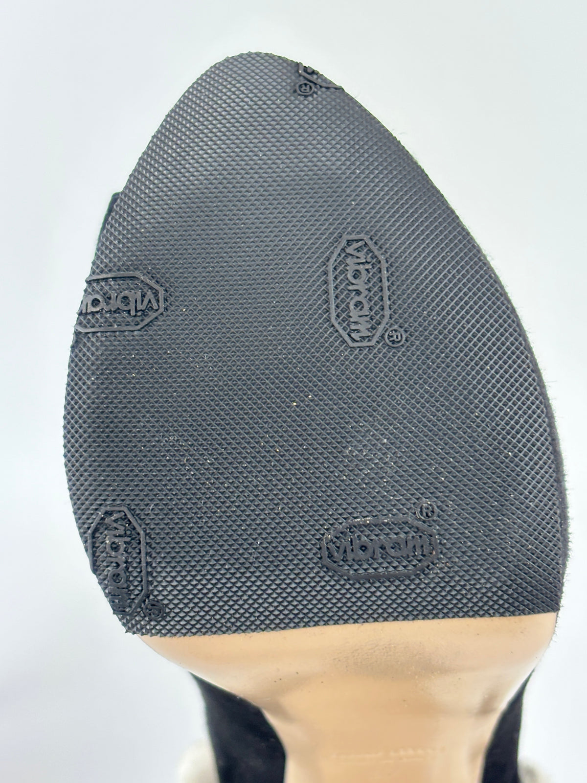 Black Suede Peep Toe Platform Pumps Size 37