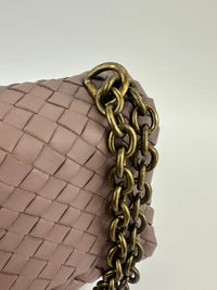 Large Olimpia Lilac Intrecciato Leather Shoulder Bag