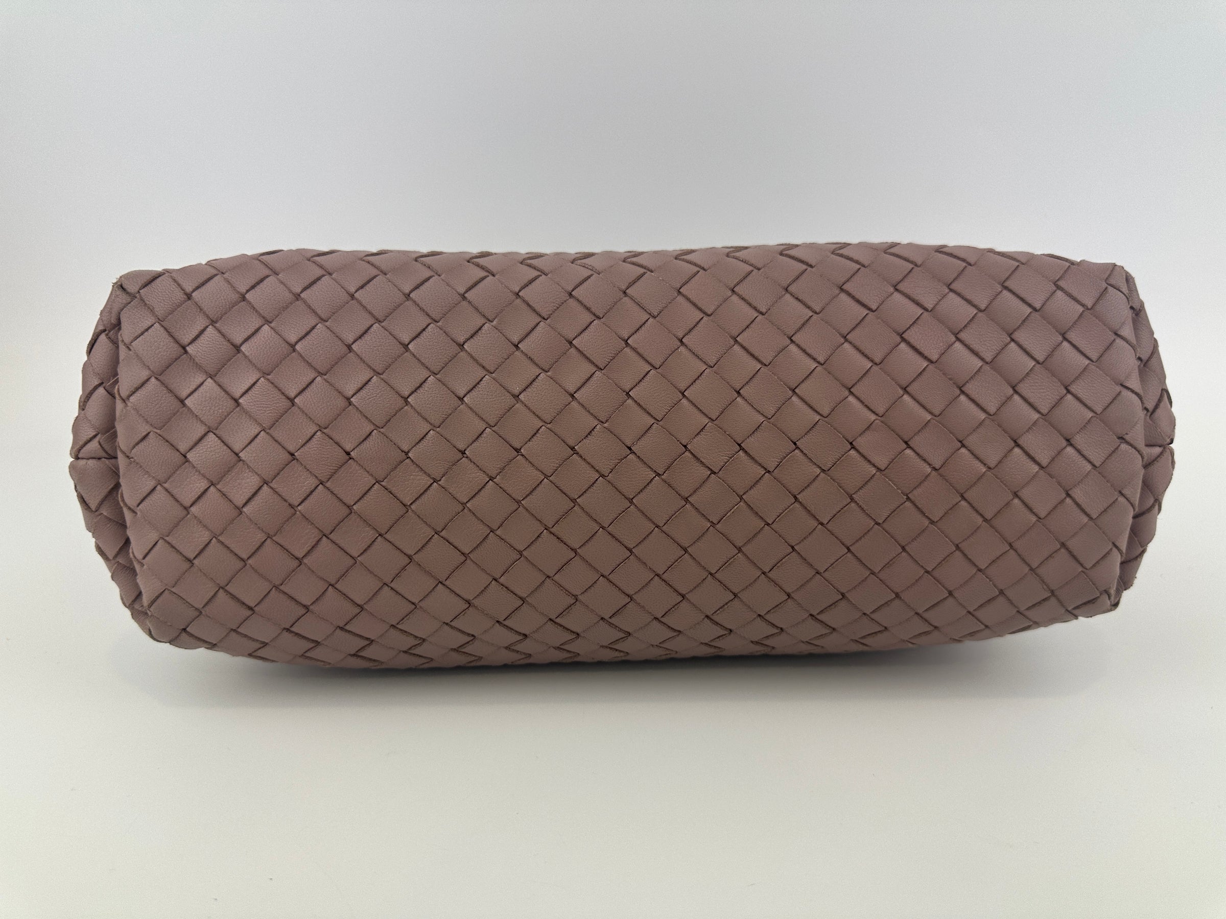 Large Olimpia Lilac Intrecciato Leather Shoulder Bag