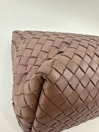 Large Olimpia Lilac Intrecciato Leather Shoulder Bag