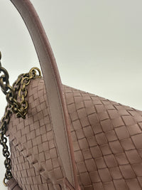 Large Olimpia Lilac Intrecciato Leather Shoulder Bag