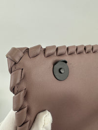 Large Olimpia Lilac Intrecciato Leather Shoulder Bag