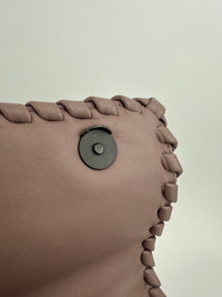 Large Olimpia Lilac Intrecciato Leather Shoulder Bag