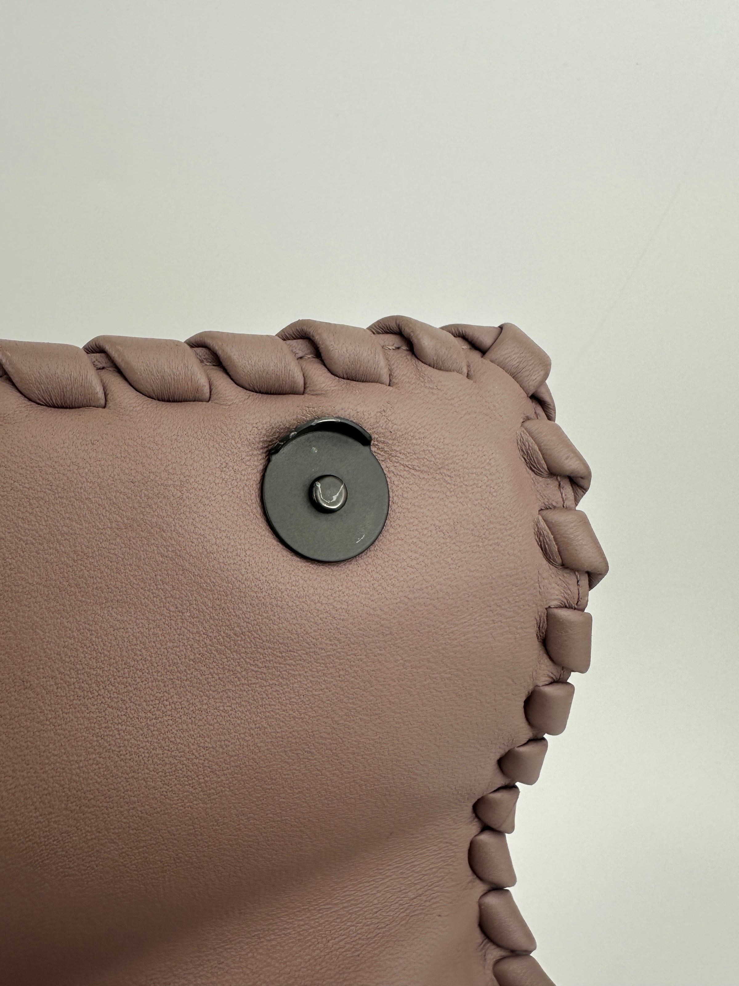 Large Olimpia Lilac Intrecciato Leather Shoulder Bag