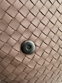 Large Olimpia Lilac Intrecciato Leather Shoulder Bag