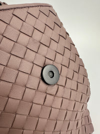 Large Olimpia Lilac Intrecciato Leather Shoulder Bag