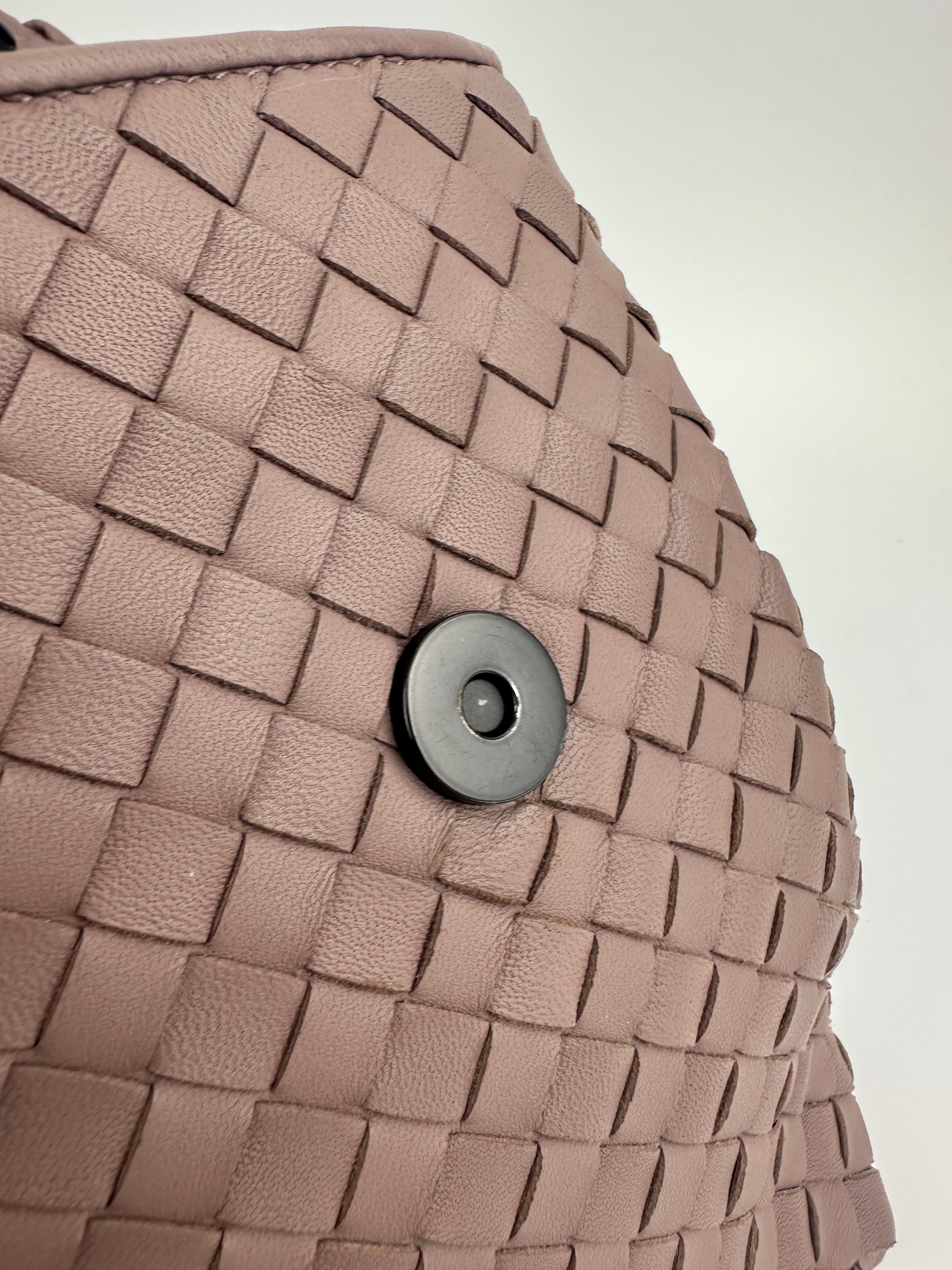 Large Olimpia Lilac Intrecciato Leather Shoulder Bag