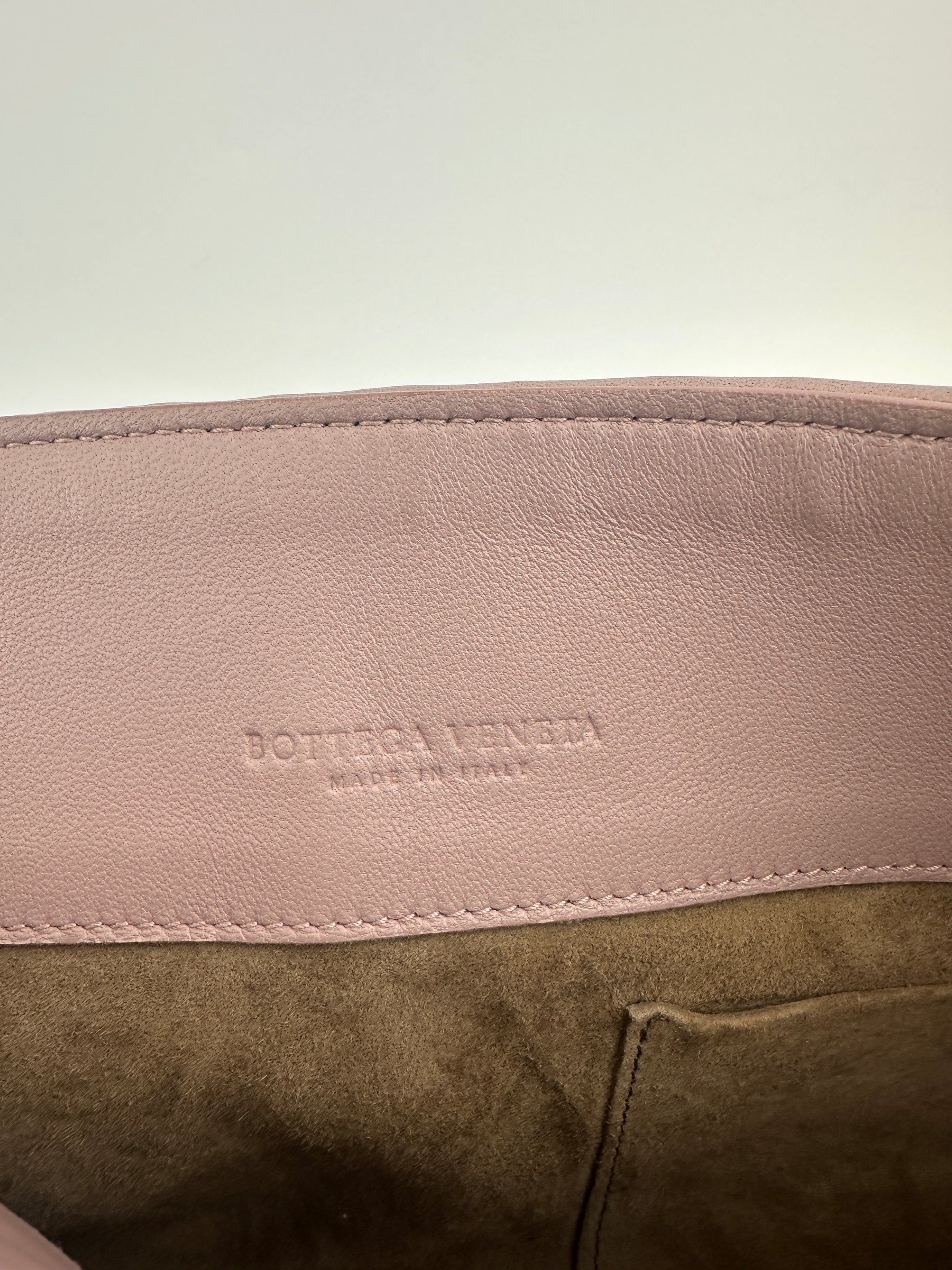 Large Olimpia Lilac Intrecciato Leather Shoulder Bag