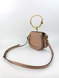 Small Nile Bracelet Bag in Pink Leather / Suede