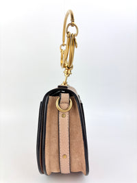 Small Nile Bracelet Bag in Pink Leather / Suede
