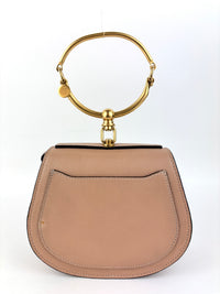 Small Nile Bracelet Bag in Pink Leather / Suede