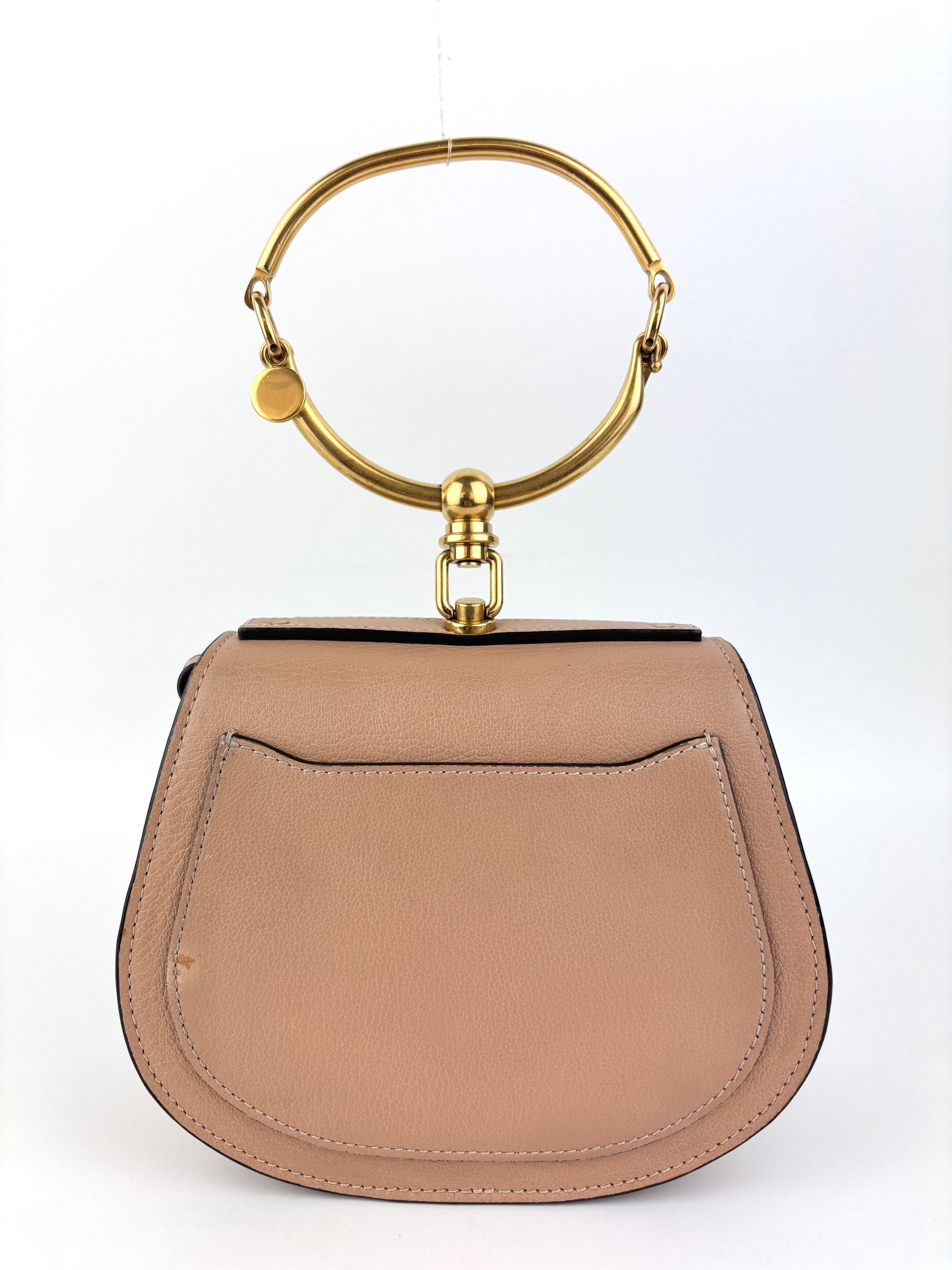 Small Nile Bracelet Bag in Pink Leather / Suede