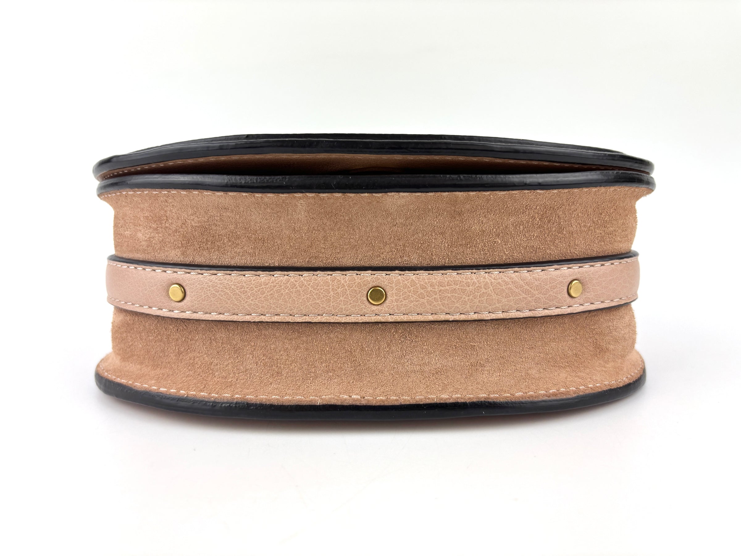 Small Nile Bracelet Bag in Pink Leather / Suede
