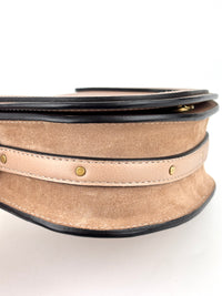 Small Nile Bracelet Bag in Pink Leather / Suede