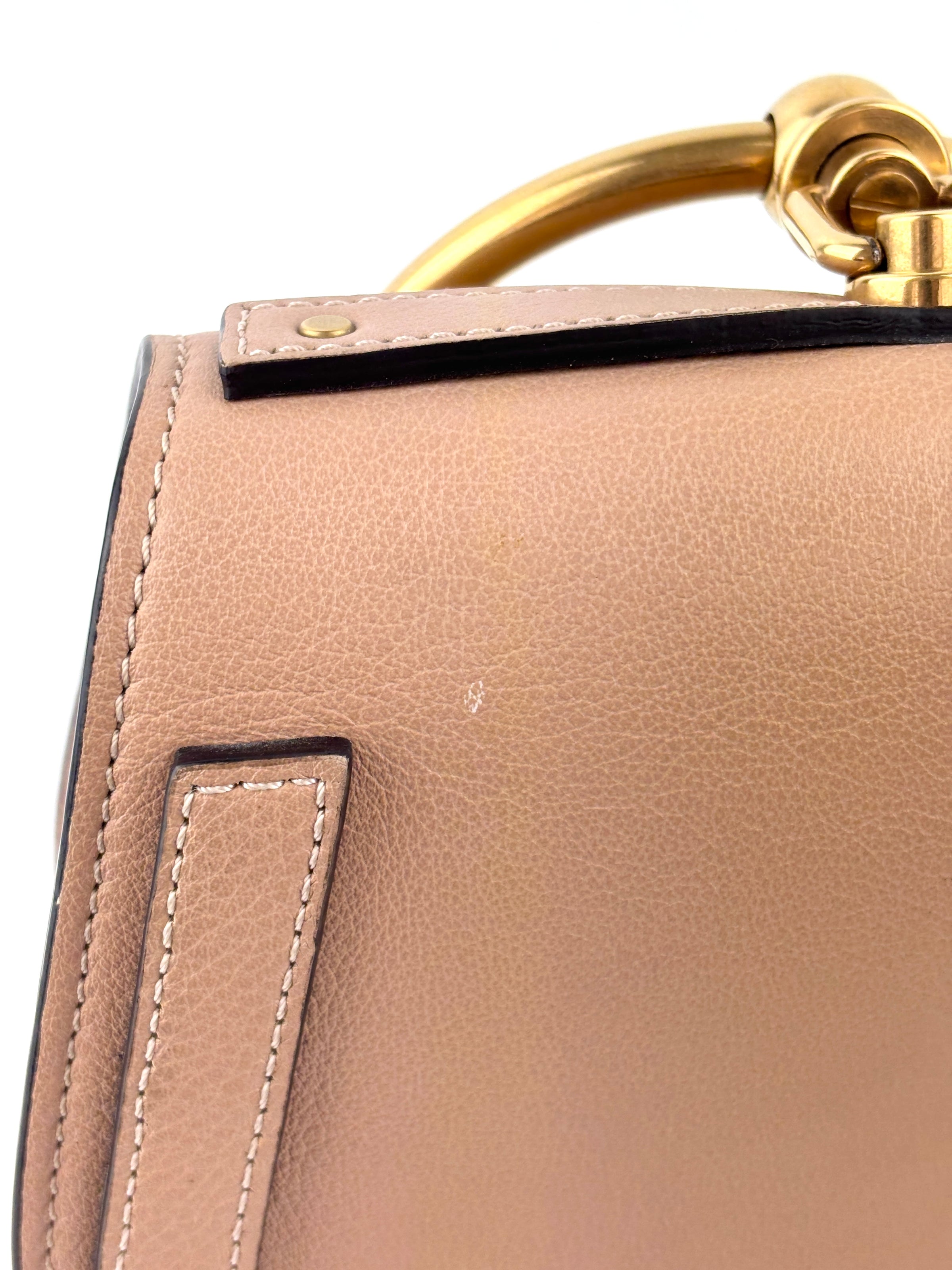 Small Nile Bracelet Bag in Pink Leather / Suede