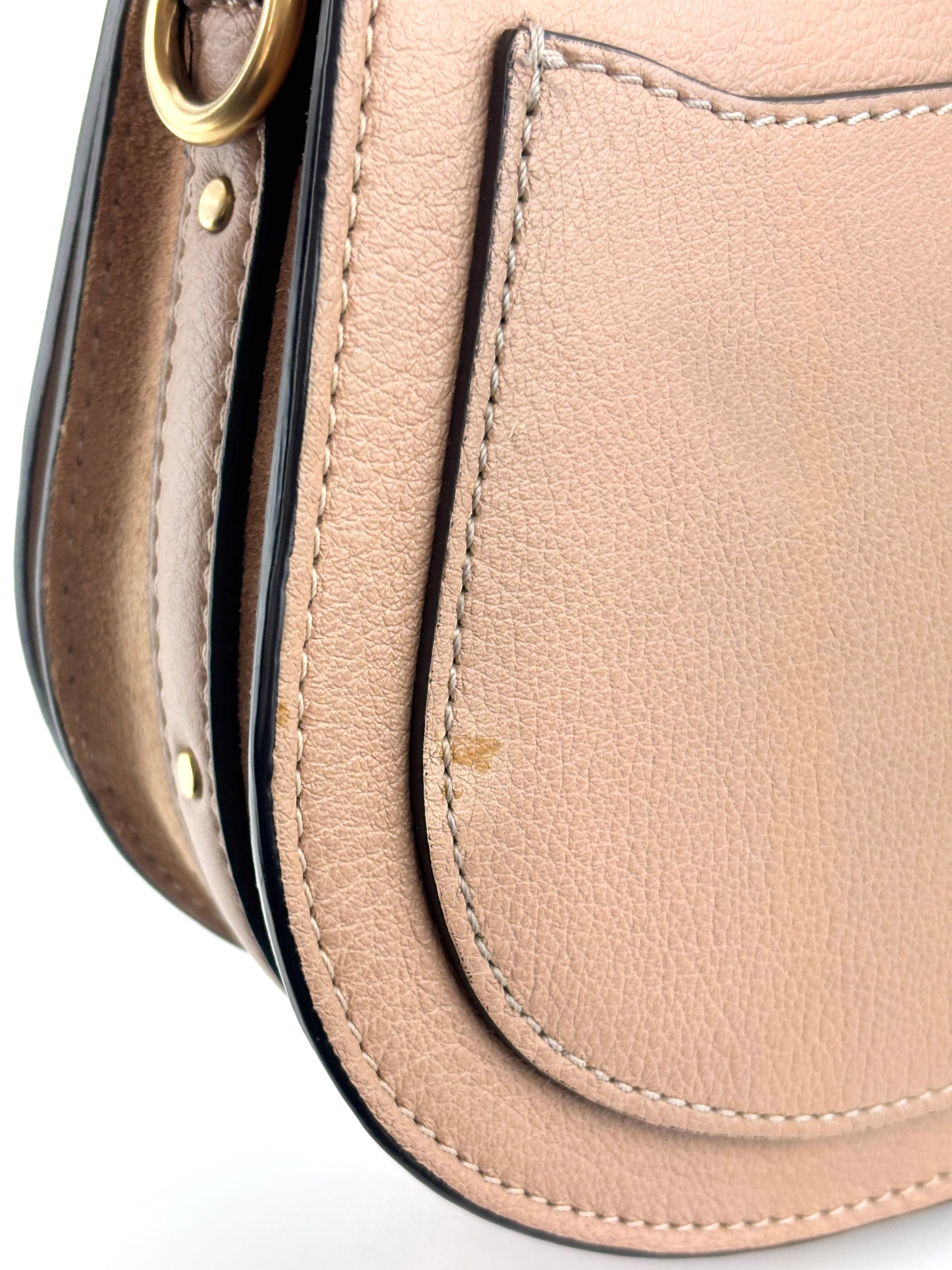 Small Nile Bracelet Bag in Pink Leather / Suede
