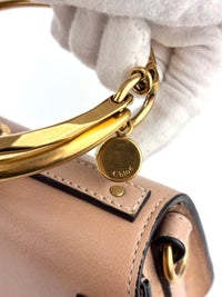 Small Nile Bracelet Bag in Pink Leather / Suede