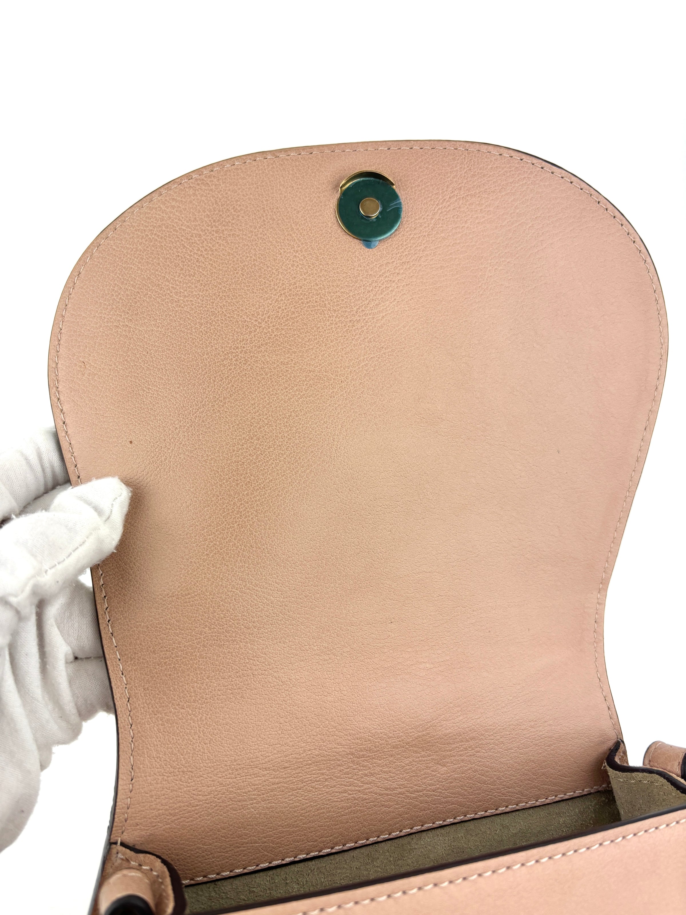 Small Nile Bracelet Bag in Pink Leather / Suede