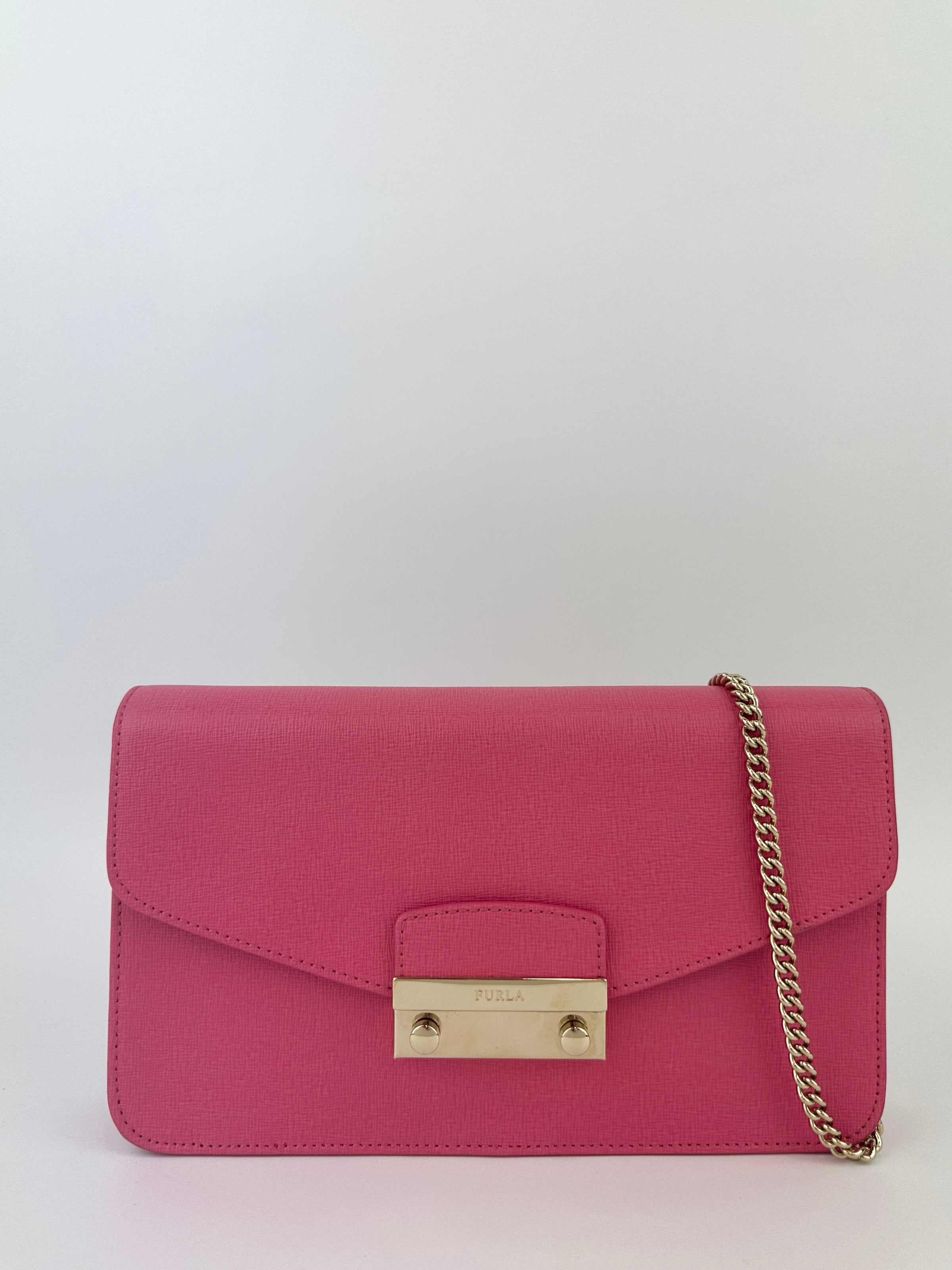 Metropolis Pink Leather Shoulder Bag