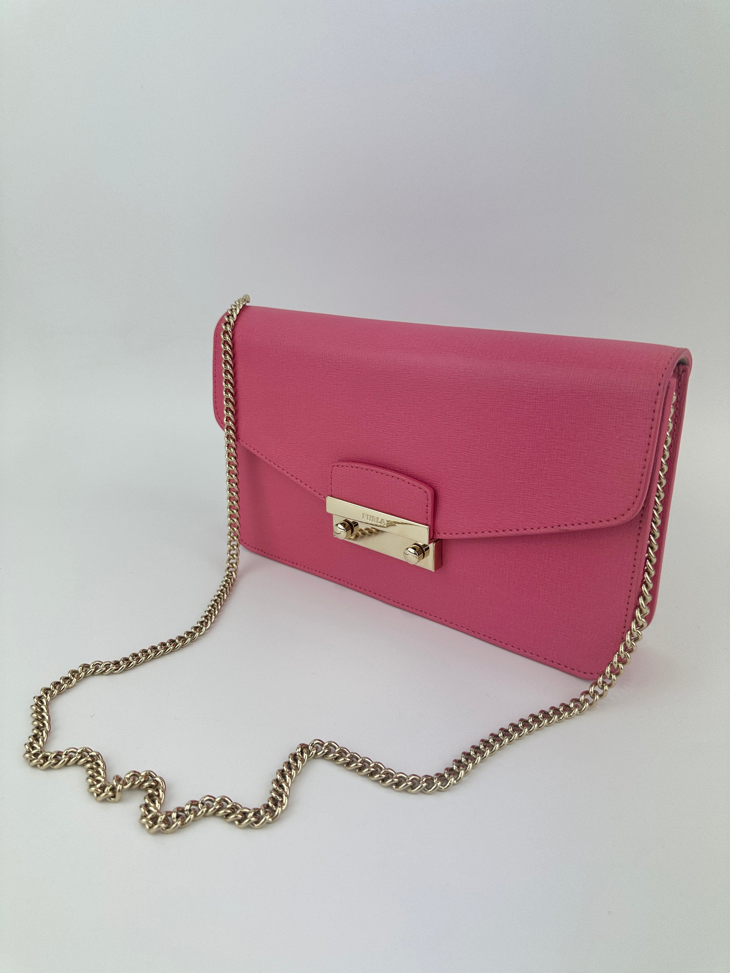 Metropolis Pink Leather Shoulder Bag