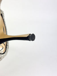 Double Bow Black Satin Heels Size 40.5