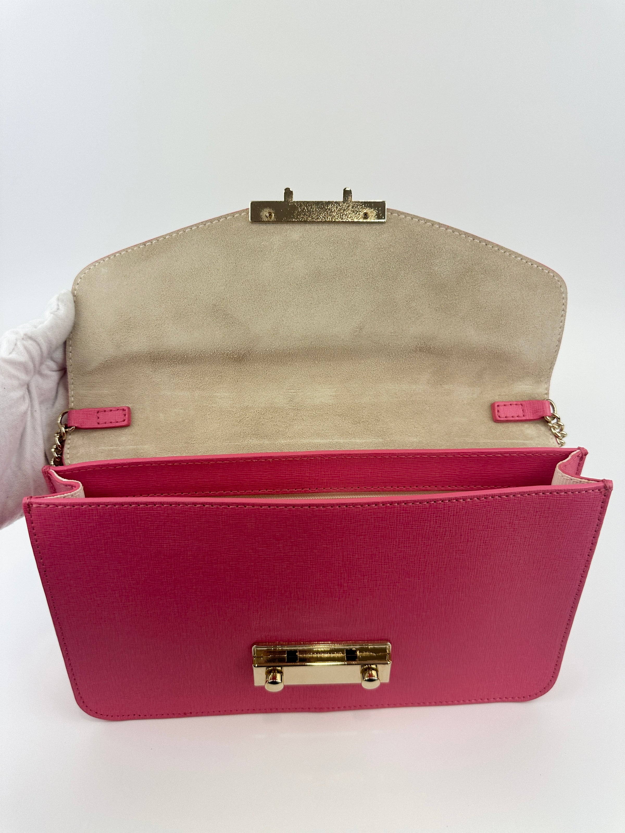 Metropolis Pink Leather Shoulder Bag