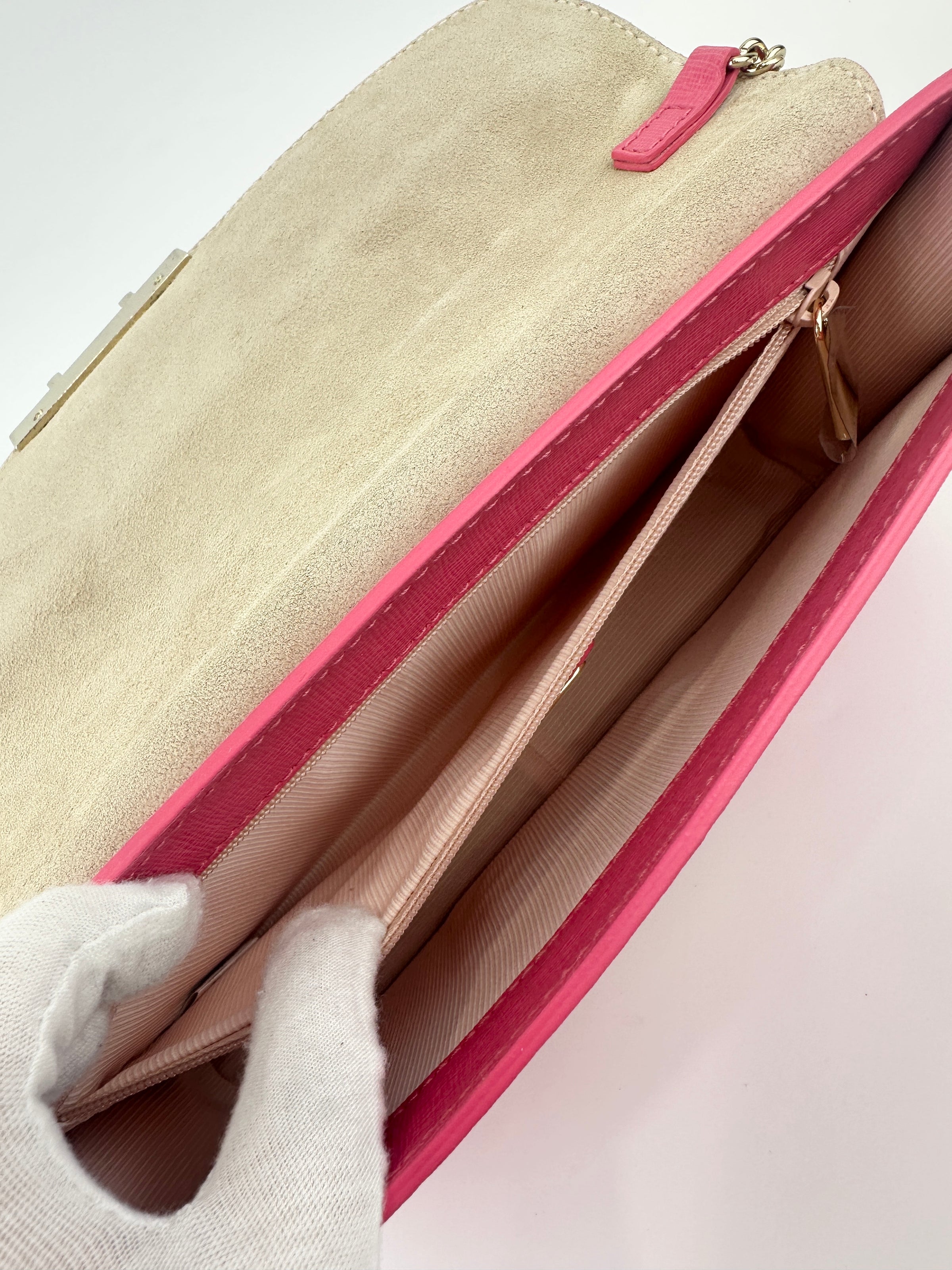 Metropolis Pink Leather Shoulder Bag