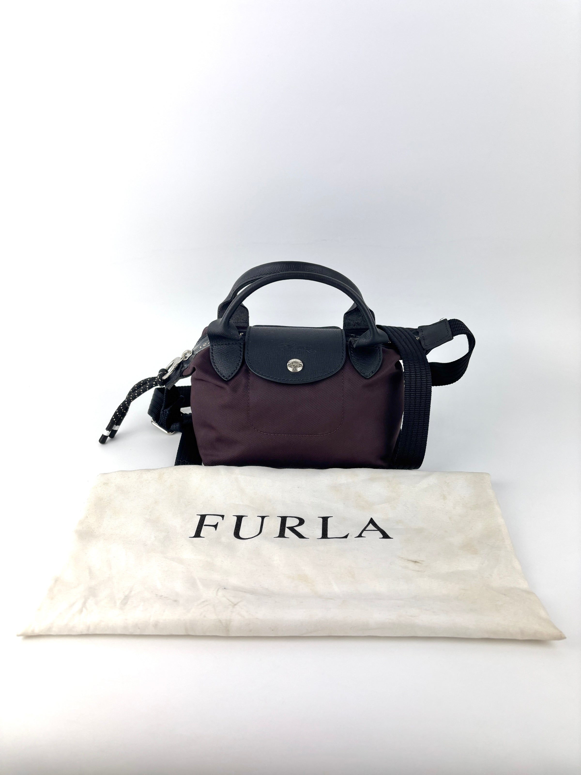 Le Pliage Energy XS Crossbody Bag in Burgundy