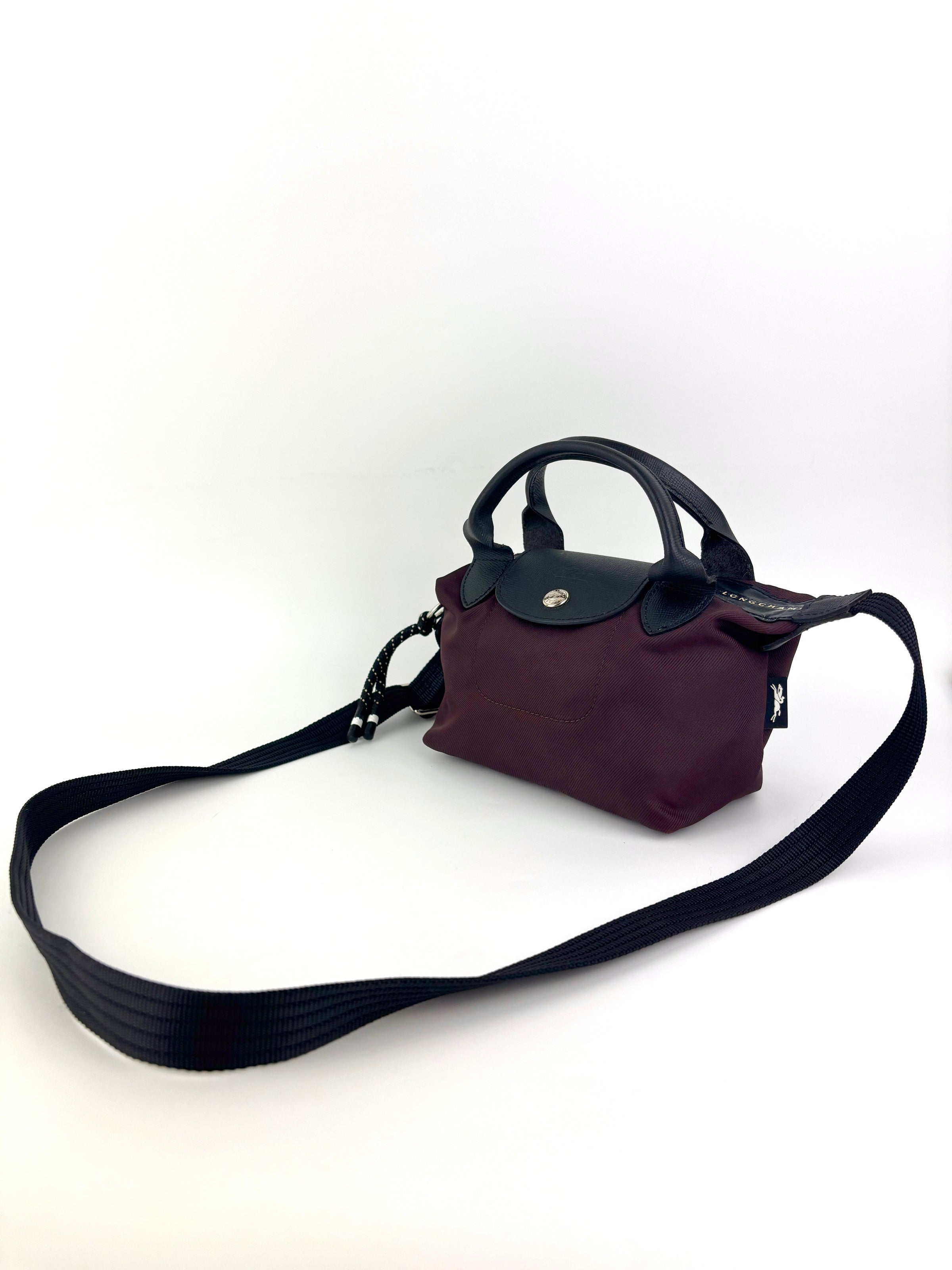 Le Pliage Energy XS Crossbody Bag in Burgundy