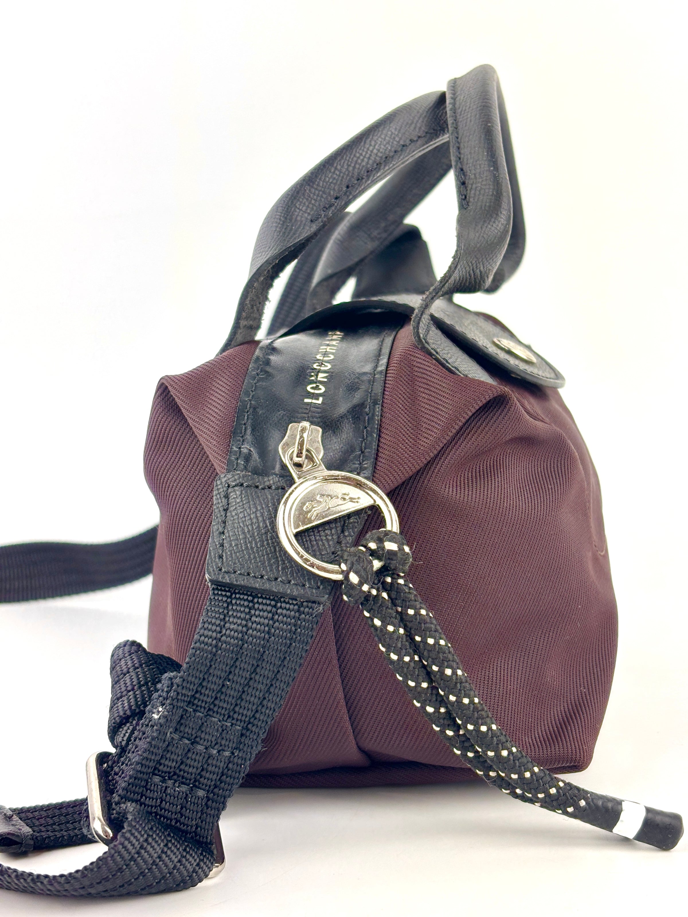 Le Pliage Energy XS Crossbody Bag in Burgundy