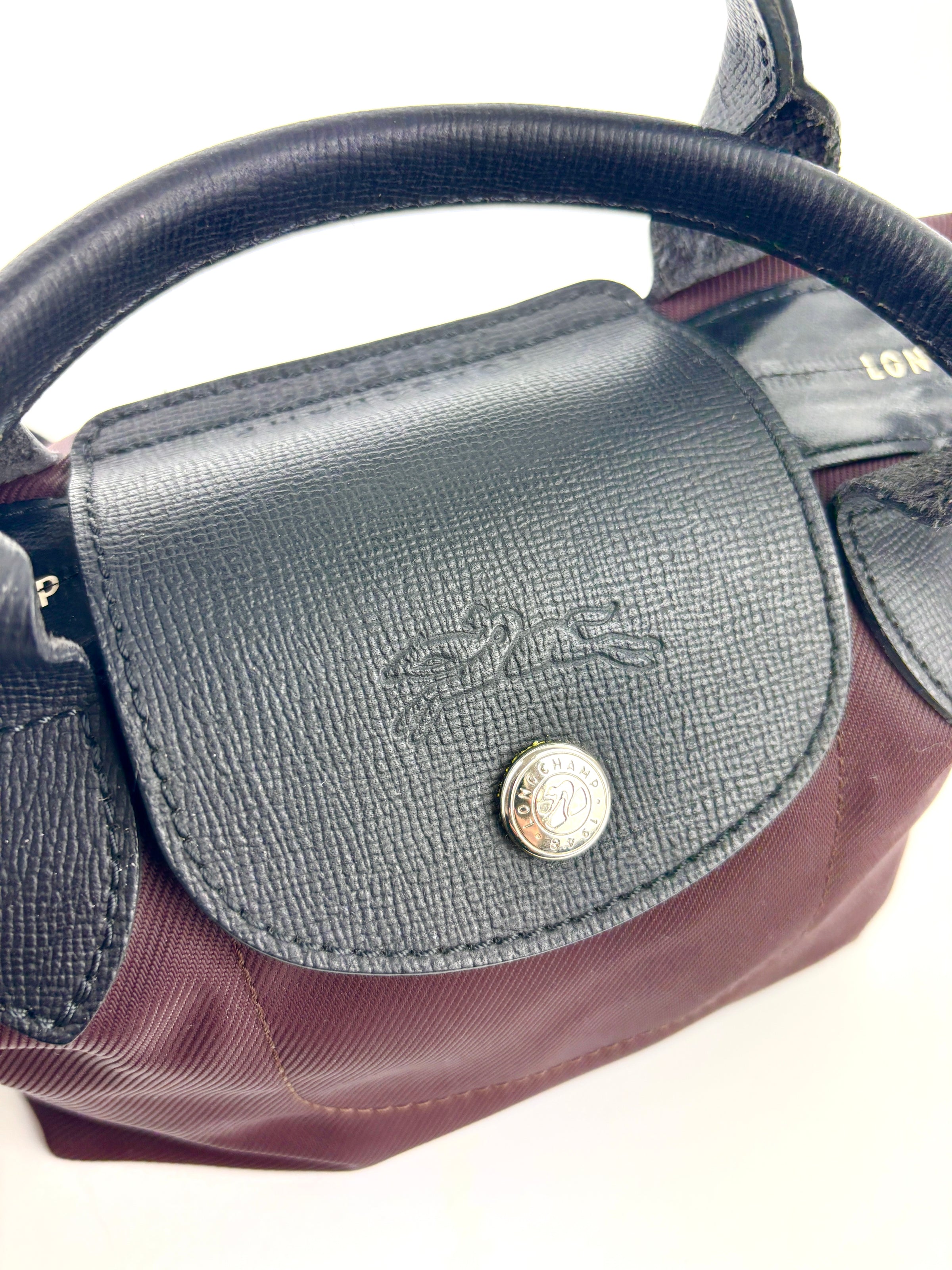 Le Pliage Energy XS Crossbody Bag in Burgundy