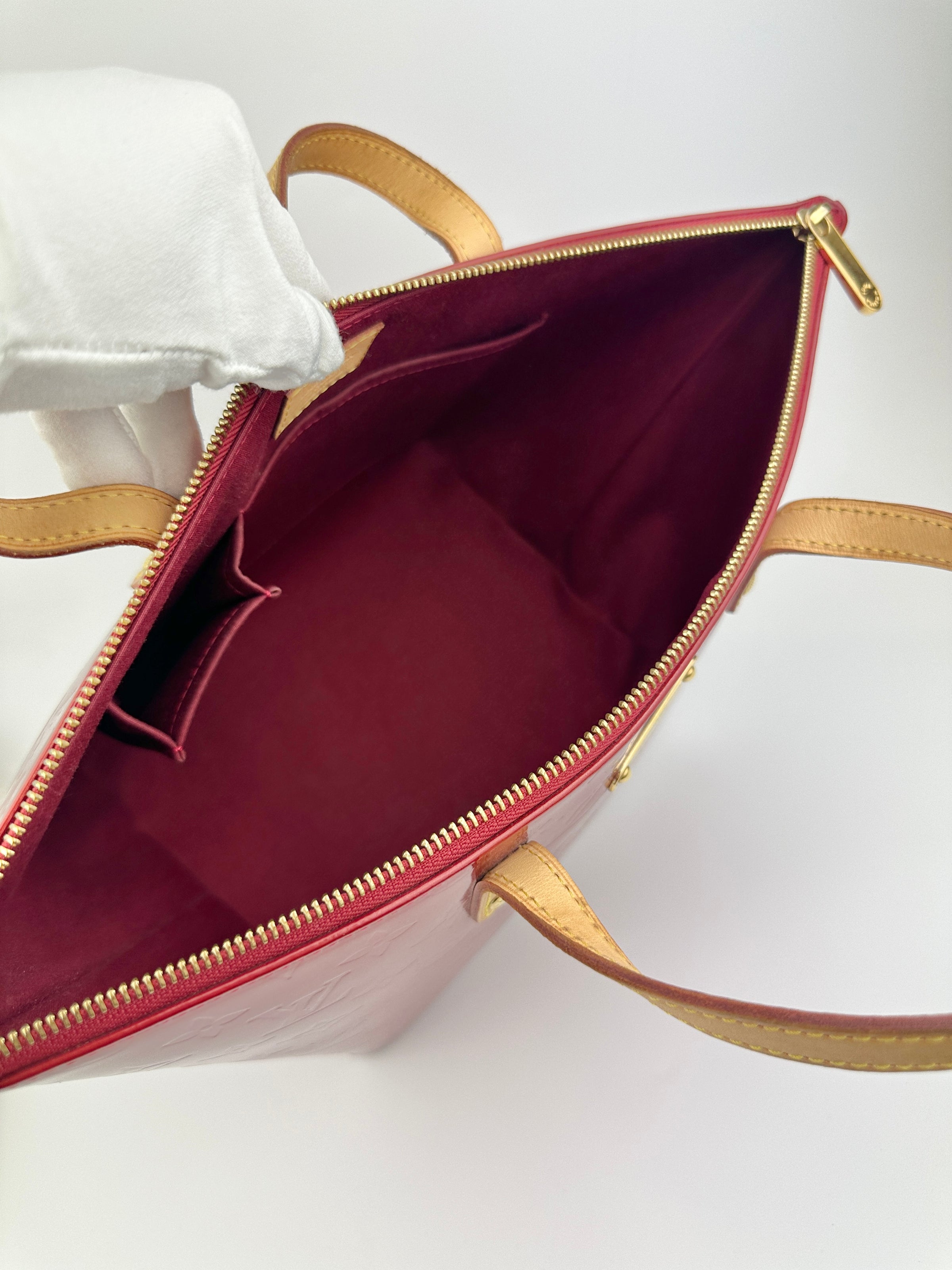 Pomme D’Amour Monogram Vernis Bellevue PM Bag