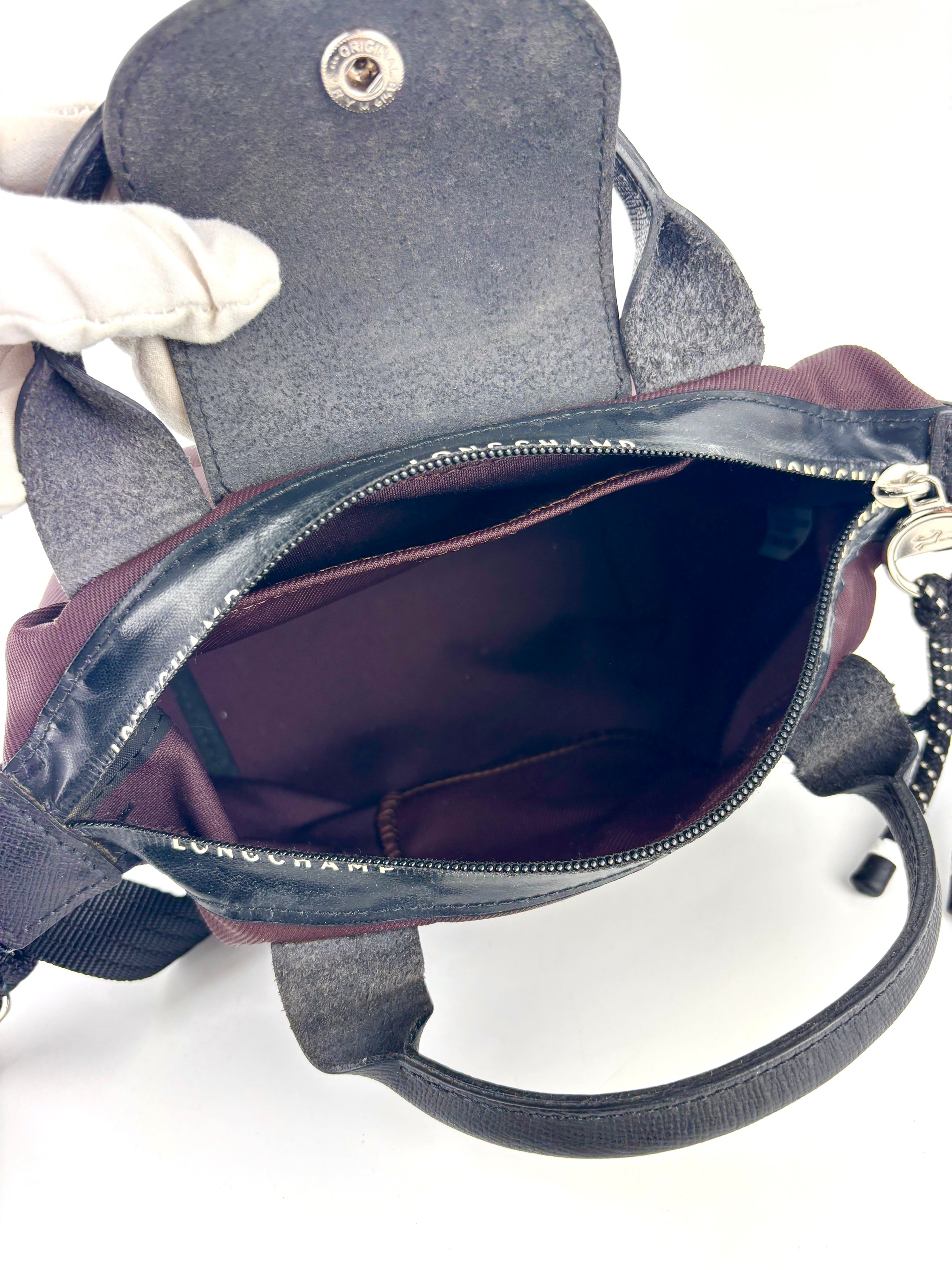 Le Pliage Energy XS Crossbody Bag in Burgundy
