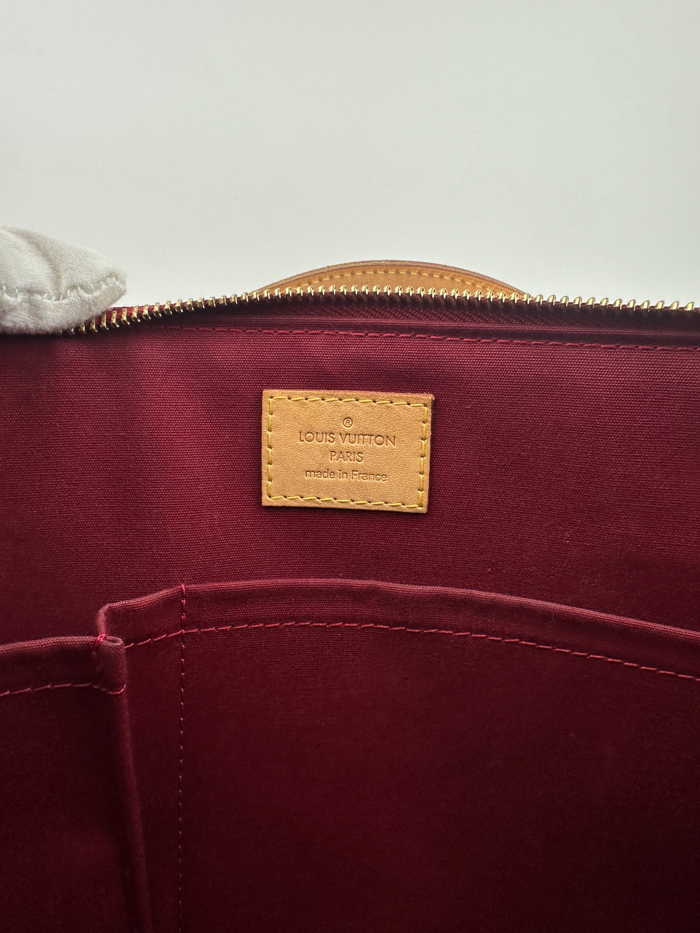 Pomme D’Amour Monogram Vernis Bellevue PM Bag