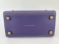 C9811 Cashin Carry Tote 22 Purple Double Kiss Lock Crossbody