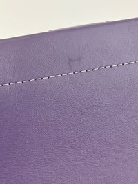 C9811 Cashin Carry Tote 22 Purple Double Kiss Lock Crossbody