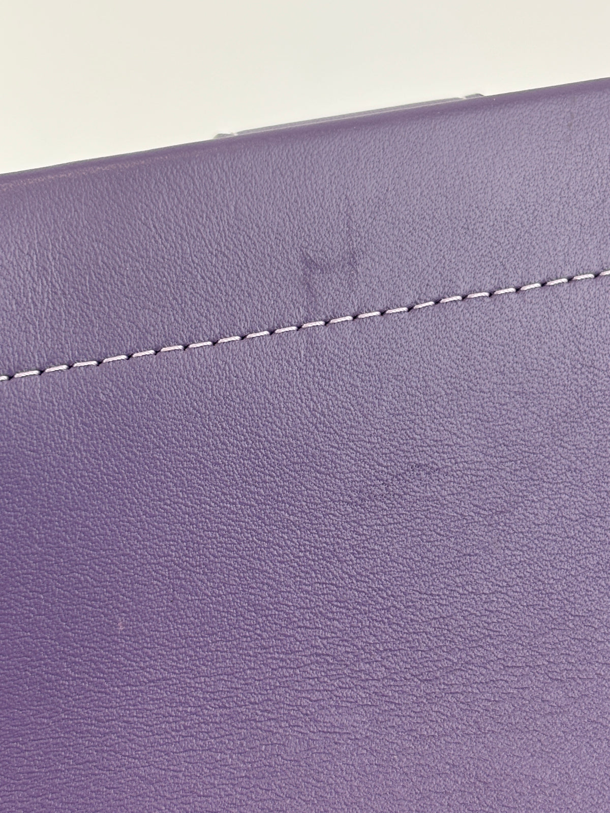 C9811 Cashin Carry Tote 22 Purple Double Kiss Lock Crossbody