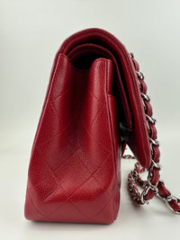 Classic Jumbo Red Caviar Double Flap Bag SHW