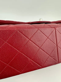 Classic Jumbo Red Caviar Double Flap Bag SHW