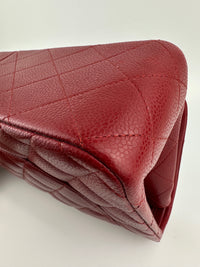 Classic Jumbo Red Caviar Double Flap Bag SHW