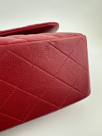 Classic Jumbo Red Caviar Double Flap Bag SHW