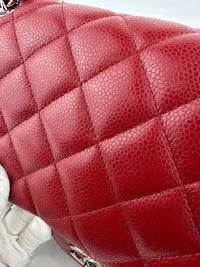 Classic Jumbo Red Caviar Double Flap Bag SHW