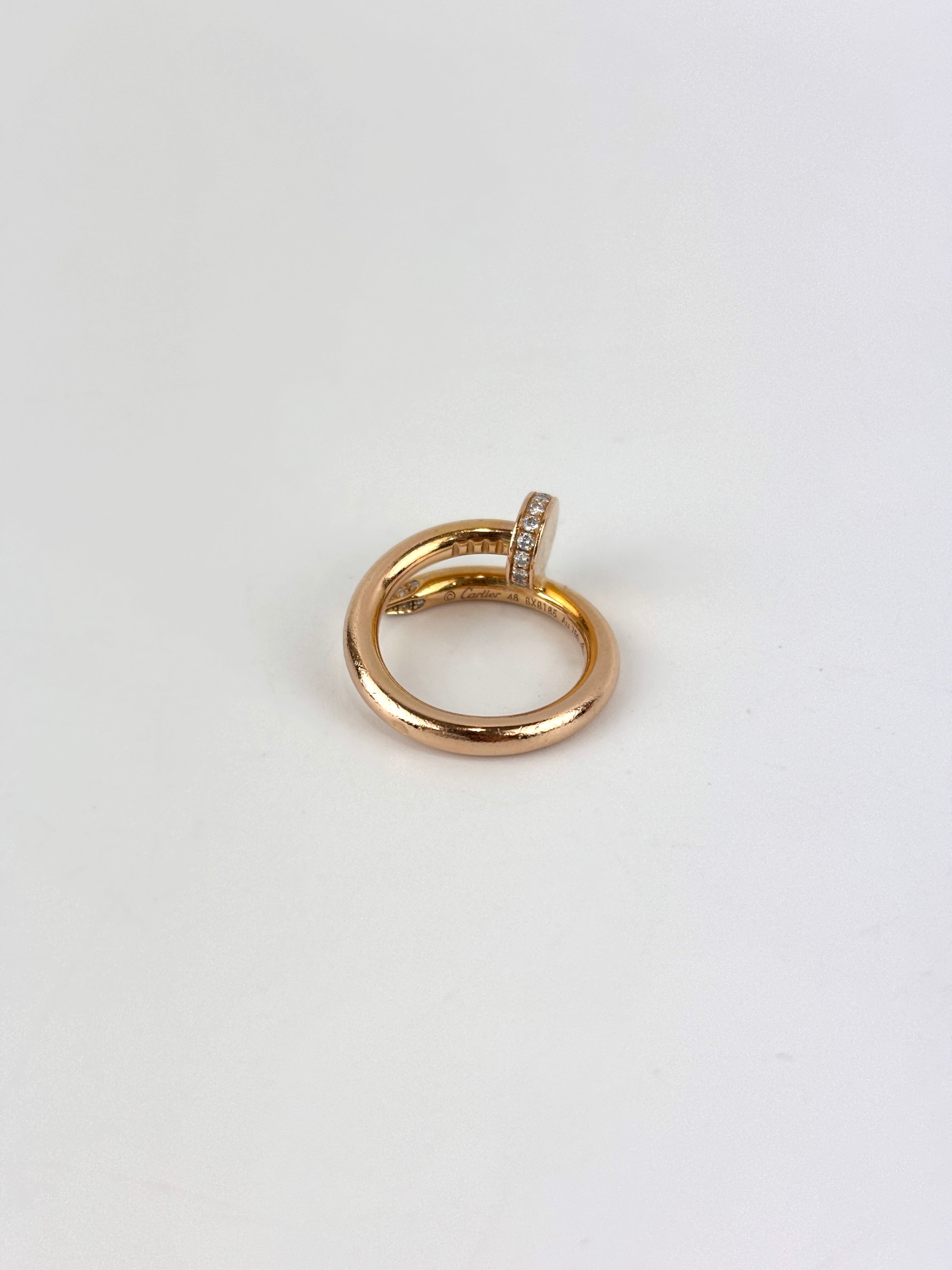 Juste Un Clou Ring, Classic Model, Diamonds, Rose Gold Size 48