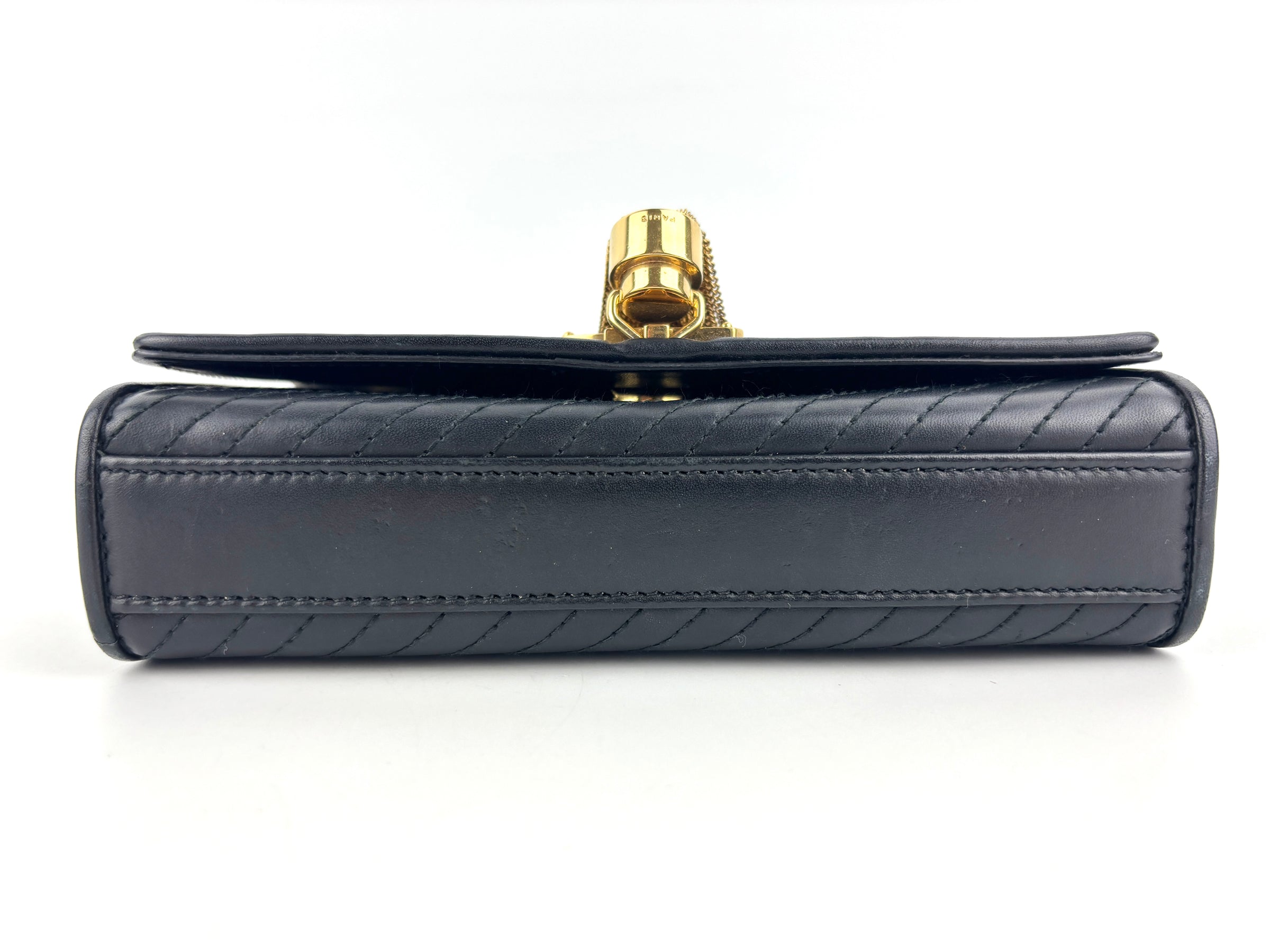 Small Kate Tassel Chain Flap Shoulder Bag Black GHW