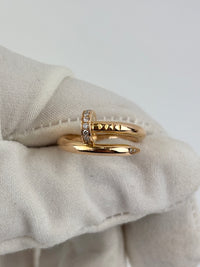 Juste Un Clou Ring, Classic Model, Diamonds, Rose Gold Size 48