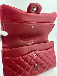 Classic Jumbo Red Caviar Double Flap Bag SHW