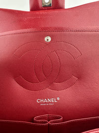 Classic Jumbo Red Caviar Double Flap Bag SHW