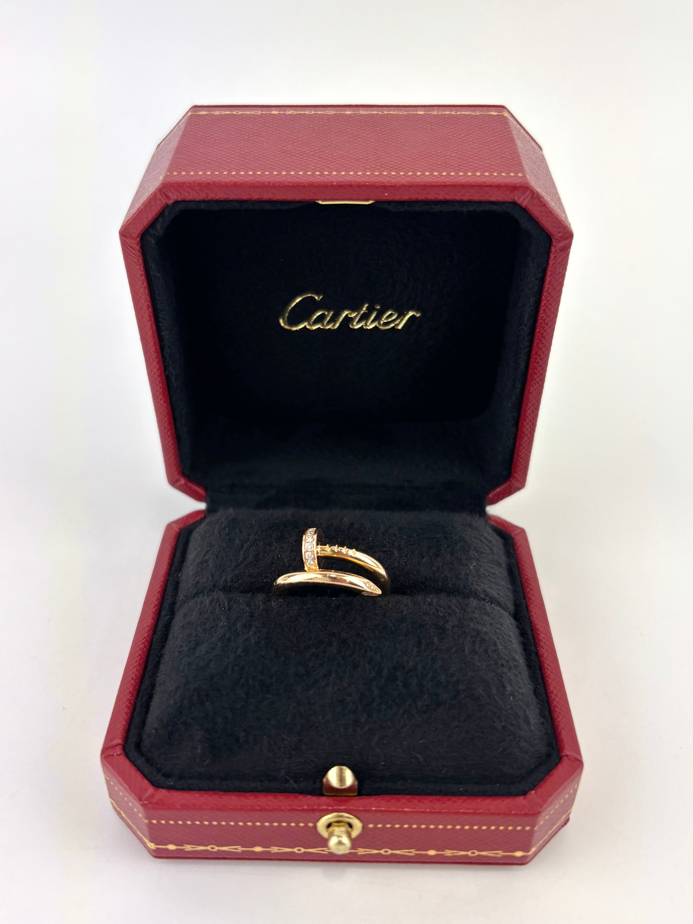 Juste Un Clou Ring, Classic Model, Diamonds, Rose Gold Size 48